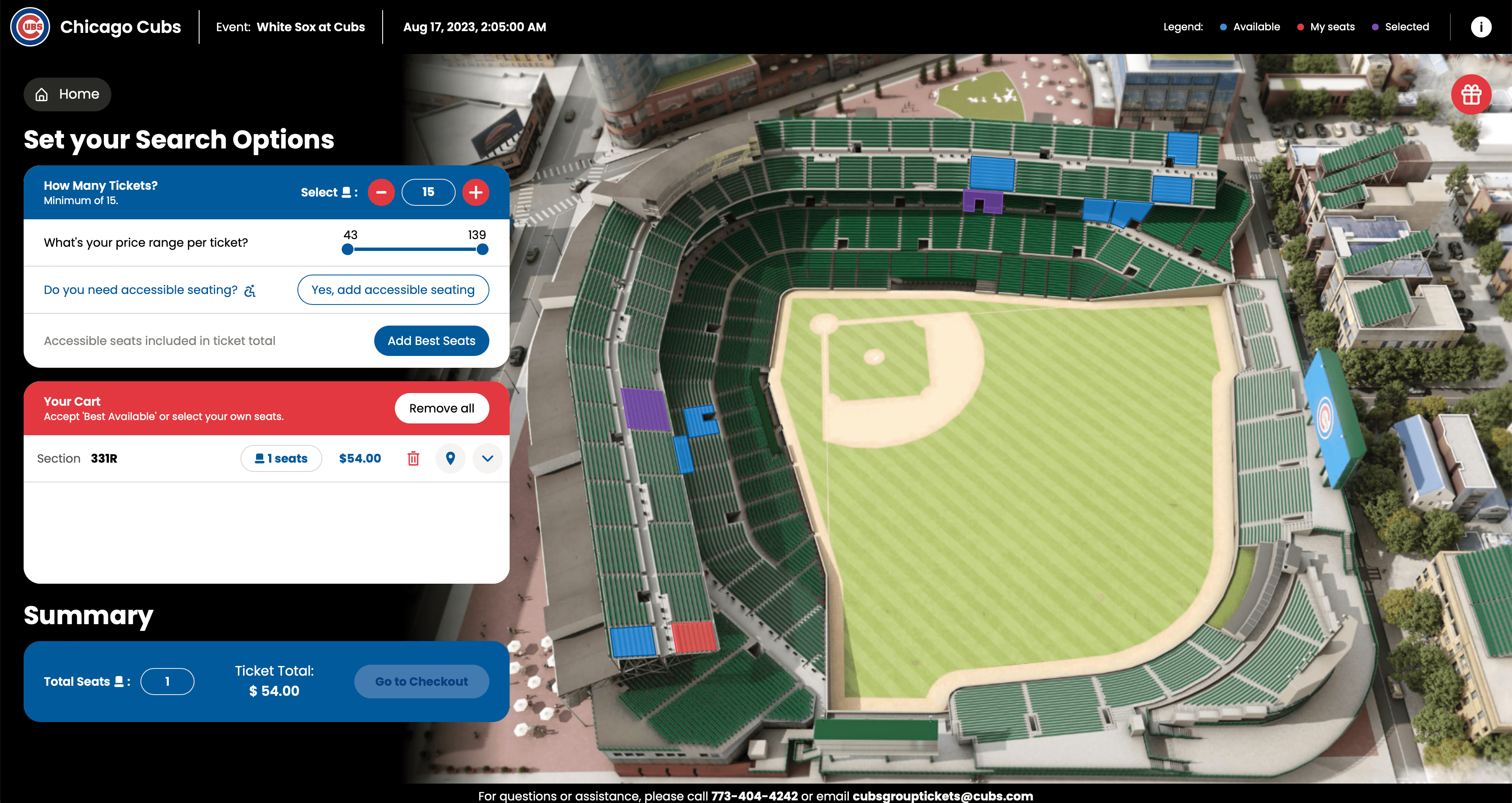 chicago cups – In game seat upgrades